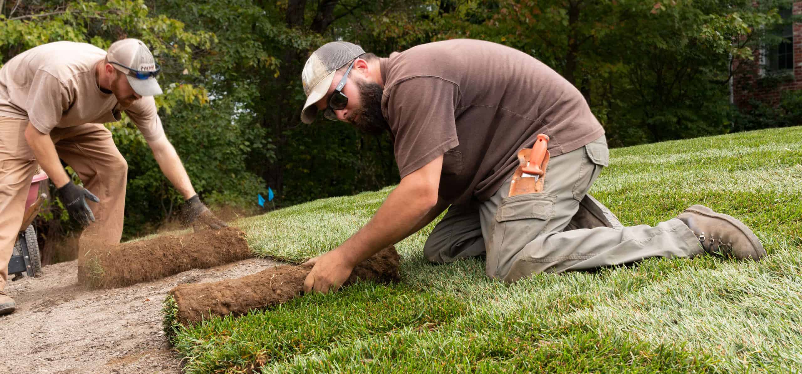 laying sod - H&H Landscape Management - Natick, MA