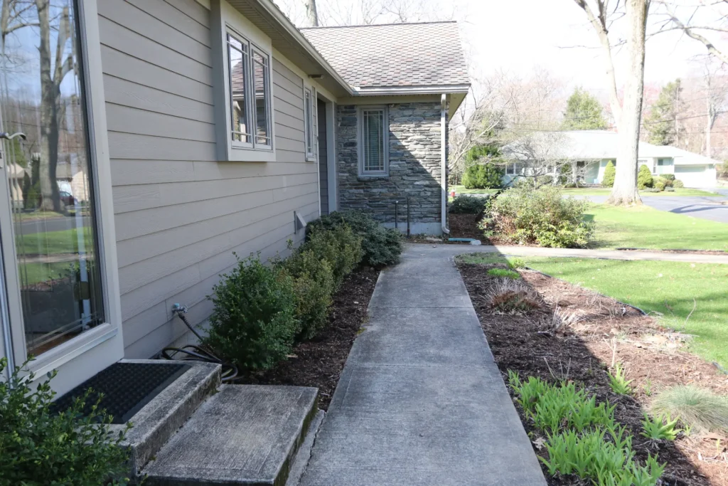 Rustic Fire Pit & Japanese-Inspired Landscape Transformation in Shrewsbury, MA