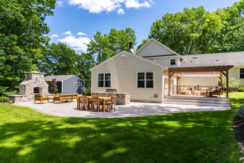 Backyard Reimagined: A Complete Outdoor Living Transformation in Westwood, MA by H&H Landscape