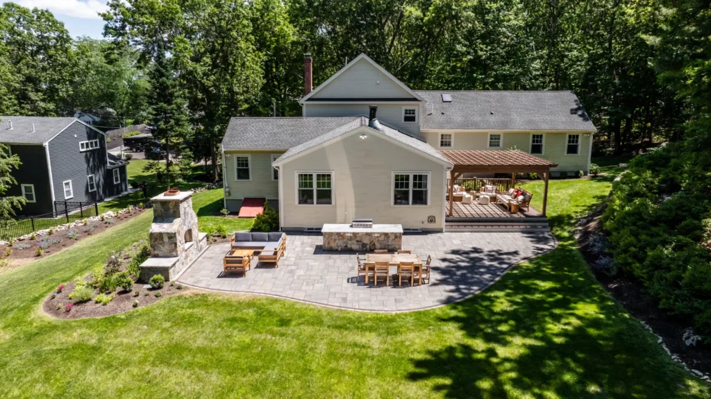 Backyard Reimagined: A Complete Outdoor Living Transformation in Westwood, MA by H&H Landscape